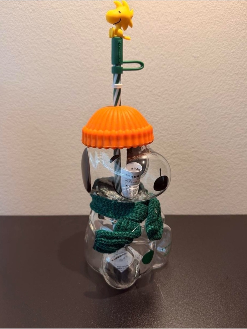 Authentic Starbucks Peanuts Snoopy Glass Cup